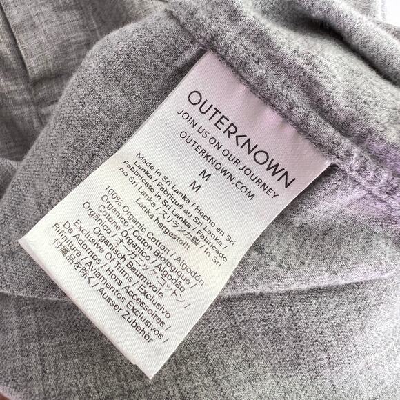 Outerknown Decade Popover Heather Gray Henley Button Down Organic Cotton Shirt M - Picture 9 of 9